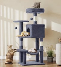 44 Multi-Cat Tree Tower with Condo Hammock Sisal Scratching Posts,Perches