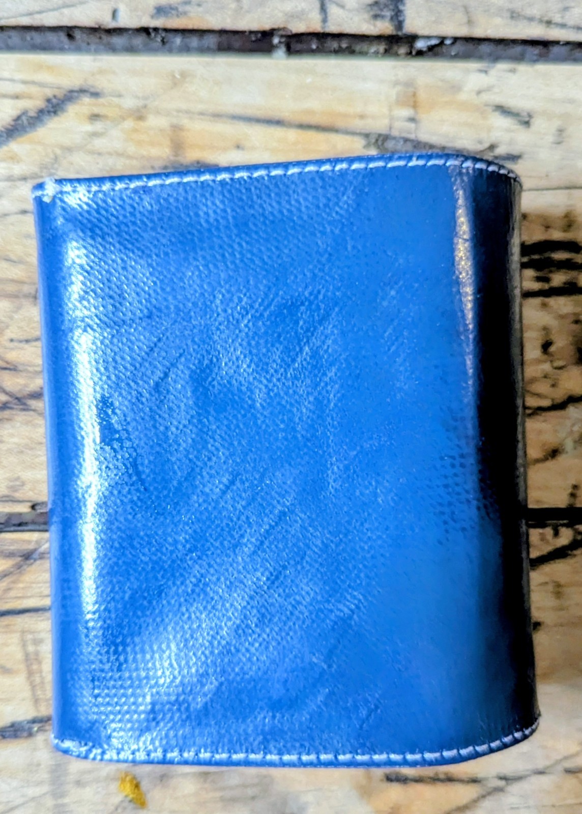 FREITAG F51 Unisex Wallet Cream & Blue Made From Recycled Transport Truck Tarps image 8