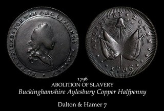 1796 Buckinghamshire Aylesbury Conder Halfpenny D&H 7 anti slavery