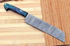 CUSTOM HANDMADE FORGED DAMASCUS STEEL CHEF'S BREAD KNIFE  ZS 221