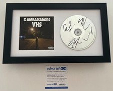 X AMBASSADORS SIGNED VHS FRAMED & MATTED CD SAM HARRIS +3 w/PROOF AUTOGRAPH COA