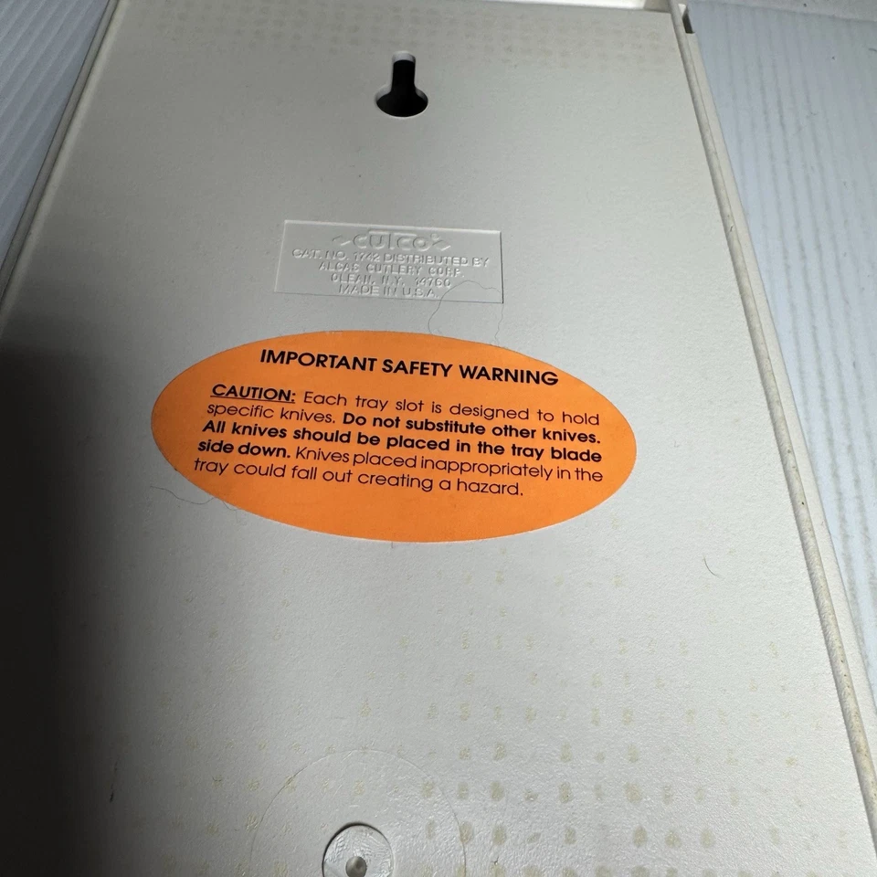 Cutco #1742 Plastic Hanging Or Drawer 5-Slot Knife & Fork Storage Organizer Tray - Image 4 of 4