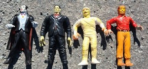 Vintage 1986 Imperial Universal Monsters Frankenstein Dracula Wolfman Mummy Lot