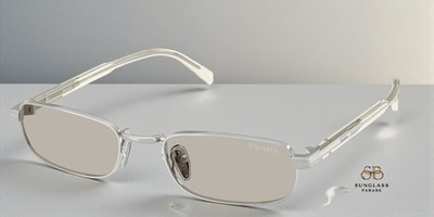 PRADA PR B54S 1BC30P Silver Light Brown 54 mm Men's Sunglasses