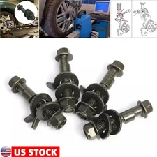 4Pcs 15mm/0.59" Car Four Wheel Alignment Cam Bolt Adjustable Camber Bolts Steel