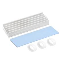 M.2 Aluminum Heatsink Kit 70x22x10mm w Silicone Thermal Pads for 2280 SSD