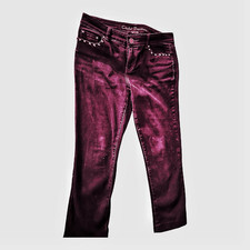 Cache Premium Black Studded Rocker Straight Leg Jeans Size 10