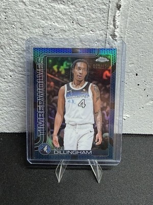 Topps Chrome 2025-26 Rob Dillingham #162 Minnesota Timberwolves Serial #/150
