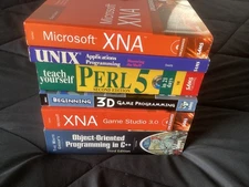SAMS Lot of 6 Books, Learn Perl, XNA, Unix, 3D Game Programming