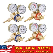 Pack of 4pcs Oxygen and Acetylene Regulators Welding Gas Gauges CGA540 CGA200