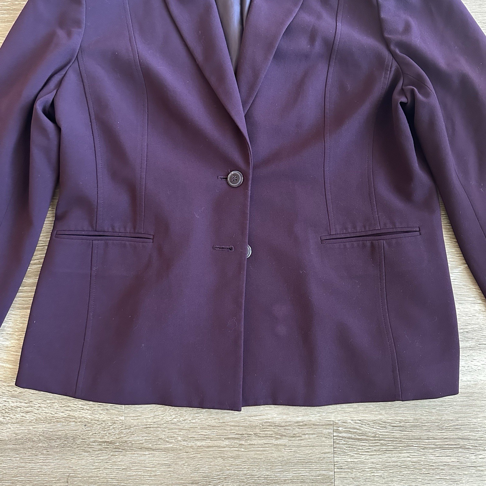 Apostrophe Essentials Blazer Suit Jacket Burgundy… - image 3
