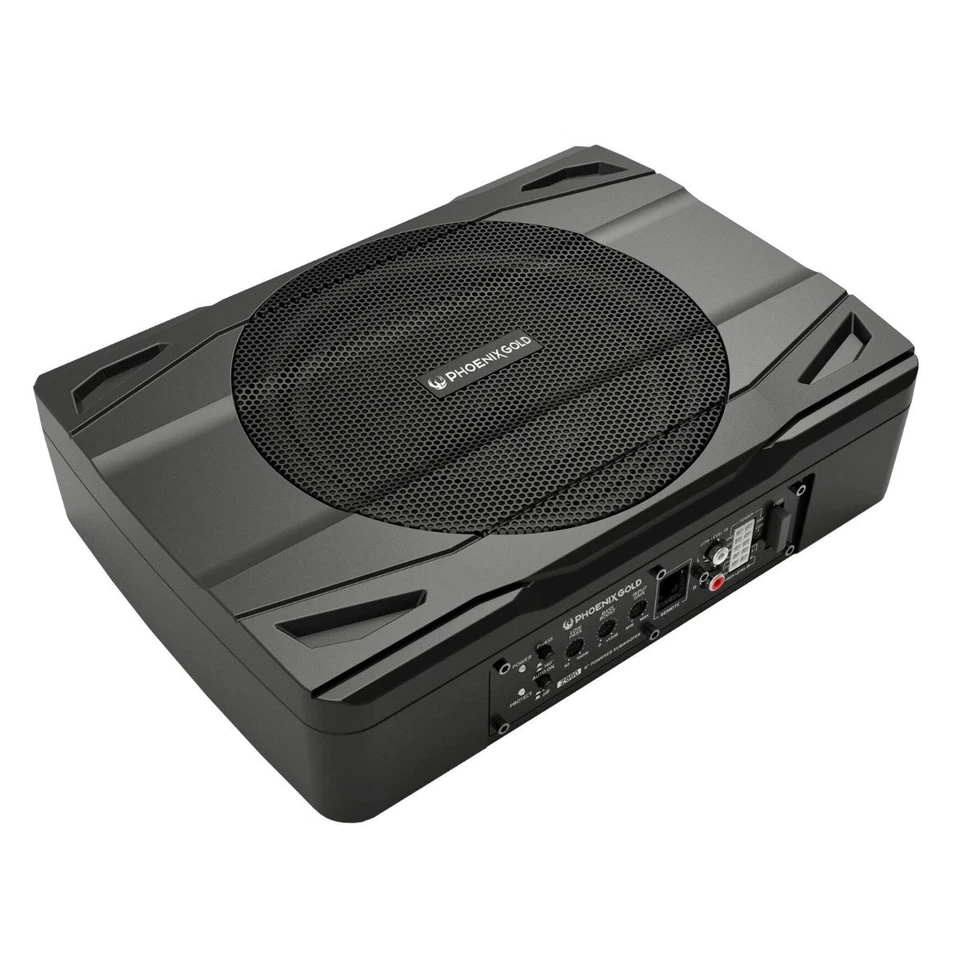 Phoenix Gold Z880 20cm Untersitz Subwoofer 80W RMS 29x21x7cm + Kabelset SSK8 - Bild 2 von 4