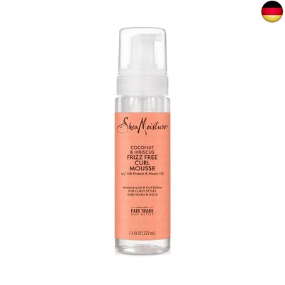 Shea Moisture Coconut und Hibiscus Frizz-Free Mousse, 1er Pack (1 x 222 ml)