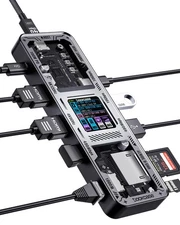 Explorer Edition 10-in-1 USB C Hub, Dual 4K HDMI Docking Station for 2 Monito...