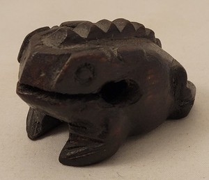 Hand Carved Lightweight Wood Frog Guiro Musical Instrument