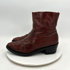Durango Men 9.5 Dark Brown Leather Side Zip W...
