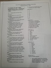 Vocabulary for the College Bound Answer Key b...
