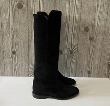 Isabel Marant Womens Cleave Concealed Wedge Knee High Boots Black Suede Size 37