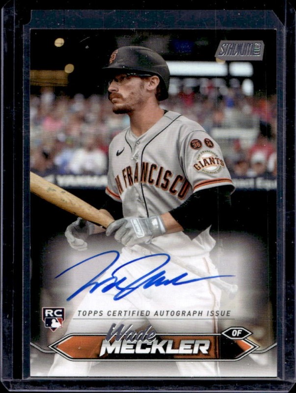 2024 Topps Stadium Club Wade Meckler Auto Autograph RC Rookie #SCBA-WM Giants