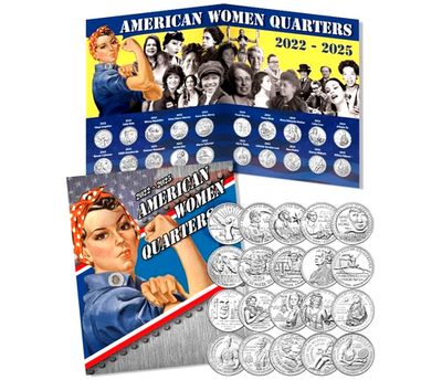 ★ THE COINS OF THE AMERICAN PEOPLE★20枚 AMERICAN WOMEN QUARTERS 2022-2025 FULL SET - UNC 20 COINS IN COIN