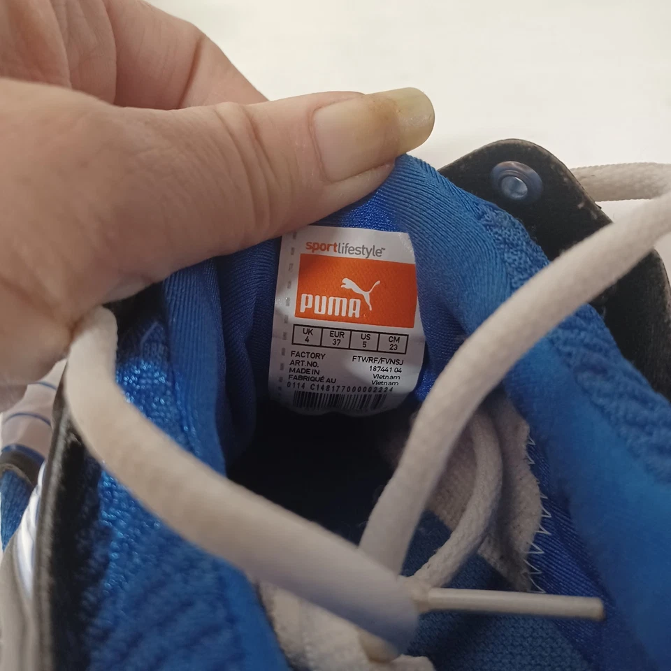 Zapatos con cordones Puma Power Tech Blaze azul/blanco/negro para niños talla 5 Foto 4 de 4