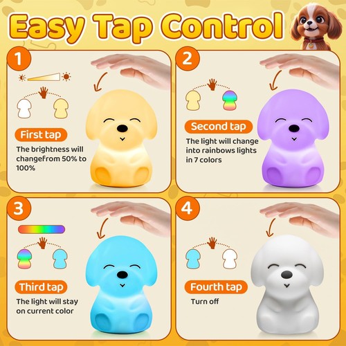 Night Light for Kids,16Color Baby Night Light for Kids,Dimmable Cute Lamp,Sof... - Picture 7 of 9