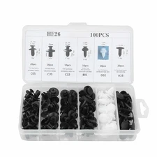 100PCS Clip Trim Car Push Pin Rivet Bumper Panel Door Retainer Fastener Kit