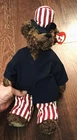 RARE 1993 Vtg  Beanie Baby 4th Of July I WANT YOU Uncle Sam Patriotic Bear Plush
