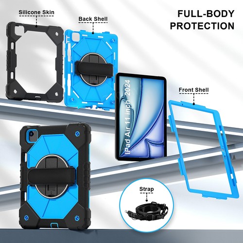 Shockproof Stand Case Cover For iPad 10.9 10th Pro 11 13 2024 10.2" 8 7 6 Air 6 - Picture 13 of 118