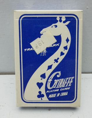 600 Giraffen Deck Spielkarten blau Vintage - ungeöffnet