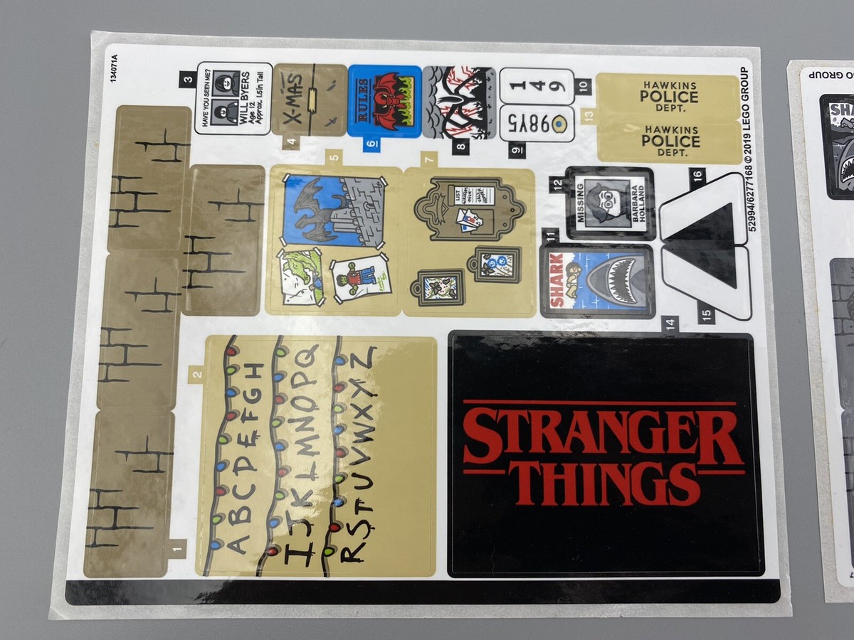 LEGO 75810 - Stranger Things - The Upside Down - STICKER SHEET 1