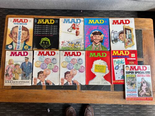 Vintage 1960’s Mad Magazine 1968 1969 130 129 128 122 120 119 118 117 LOT book