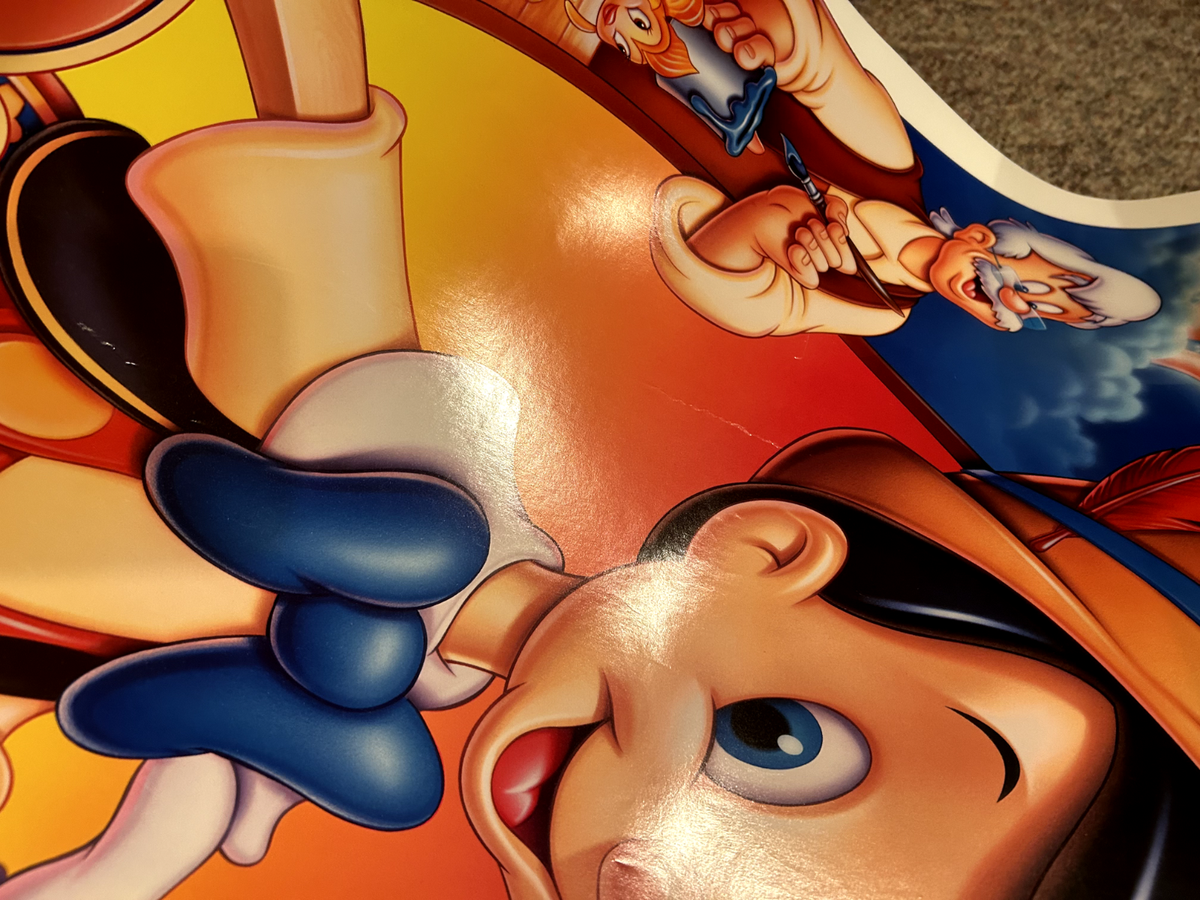 PINOCCHIO Walt Disney Classic 2 Sided VERY RARE 1992 original