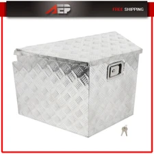 33"X19"X18" Bed Storage Tool Box Aluminum Trailer Tongue Tool Box Truck