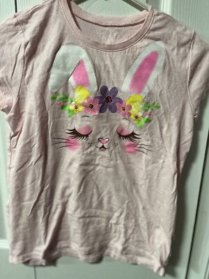 the children's place Easter Bunny T-Shirt Size 10/12 Girls