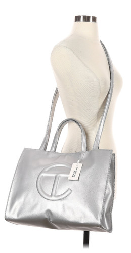 Telfar MEDIUM Shopping Bag SILVER TF-012-SI-M NWT FAST SHIPPING