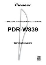 Manuel D'Utilisation Pour Pioneer PDR-W839