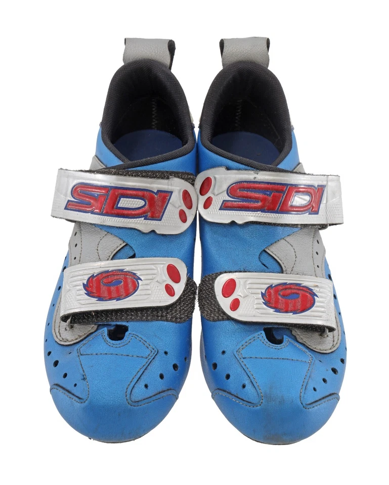 Sidi Scarpe T-1 铁人三项公路自行车鞋 EU 39 美国男式 6.5 蓝色 2/3 螺栓骑行 — 第 3/4 张图片