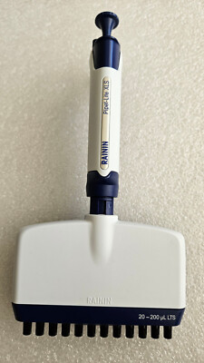 Rainin Pipet-lite XLS L200 20-200 uL LTS  12-Ch Multichannel Calibrated New Seal