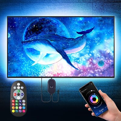 Nexillumi LED Lights for TV, 16.4 ft TV LED Backlight for 55-75 Inch, RGB LED...