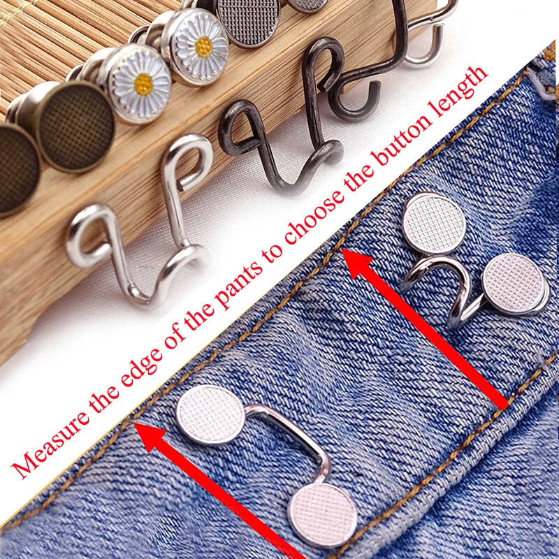 Pants Waist Tightener for Pants Women Waist Adjuster Waistband Jean Button Pins@ - Image 3 of 4