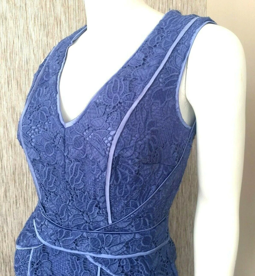 Monsoon de Encaje Vestido Cheyanne Azul Talla UK 8 Venta Nuevo con Etiqueta - Imagen 4 de 4