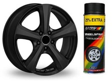 suits SUZUKI Matt BLACK Alloy Wheel Restoration Spray Paint 500ml (BM3) b