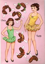 2 VINTAGE UNCUT SETS~DRESS UP + DOLLS & DRESSES PAPER DOLLS~#1 TOP REPRODUCTIONS