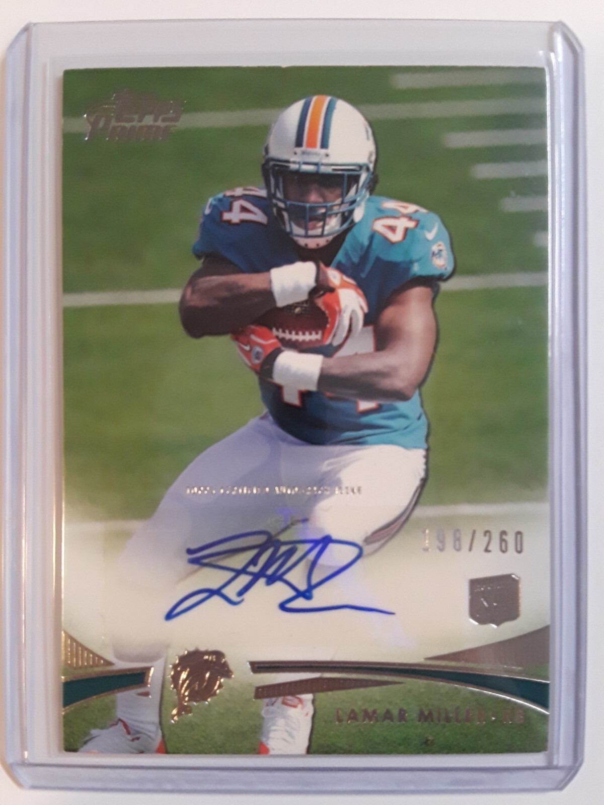 2012 Topps Prime Lamar Miller Rookie #65 Autograph /260 Miami Dolphins