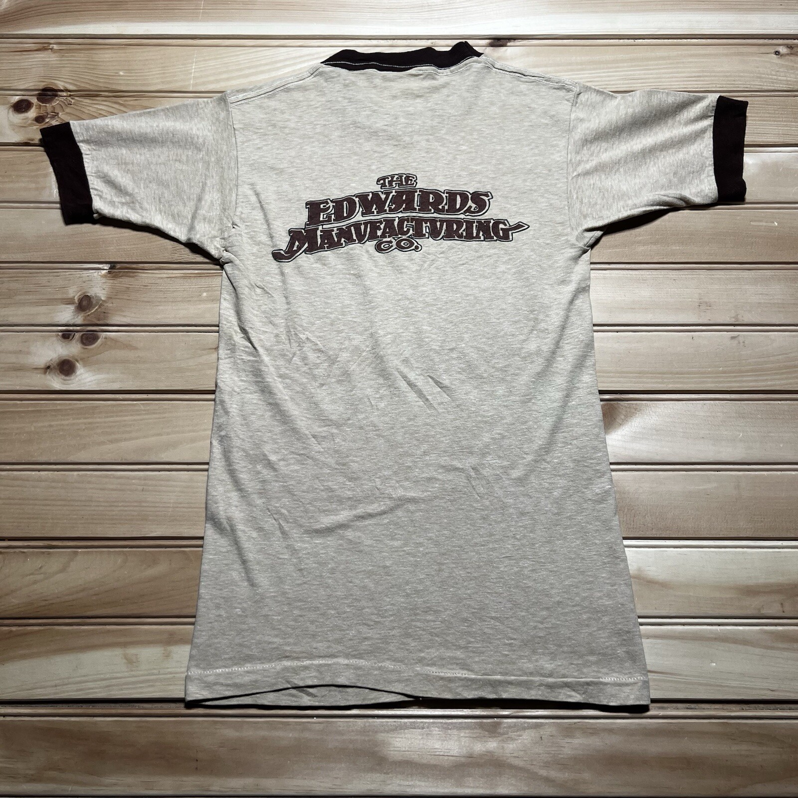 Vintage 70s Velva Sheen Blank Ringer Tee by Edward’s Manufacturing in Size Small