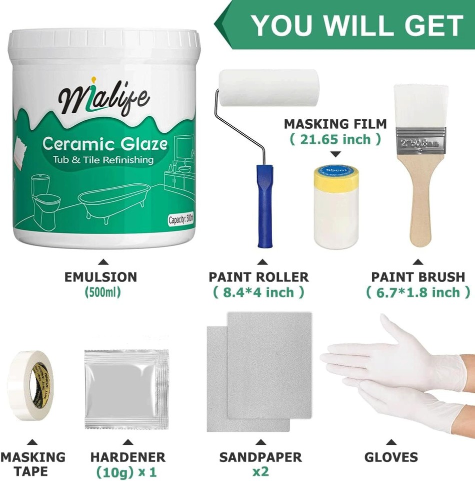 Tub And Tile Refinishing Kit Diy Bathtub Repair White Odorless Pefect