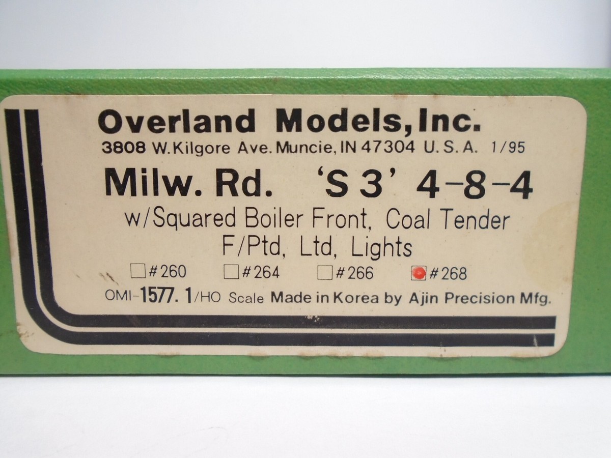 Overland Models Ho brass Milwaukee Road S3 4-8-4 Steam