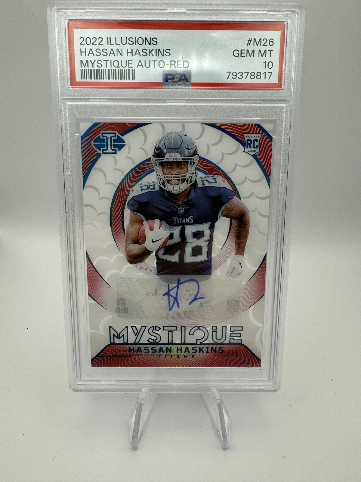 Hassan Haskins Panini Illusions Mystique Autographs #M26 Red