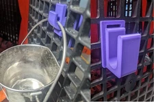 Door Mounted Leash/Collar Hook With Water Pail Hook for RuffLand Kennels